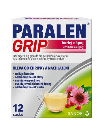 Paralen Grip Horký nápoj echinacea a šípky 12 sáčků