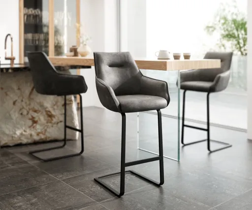 Barová židle Alja-Flex konzolová podnož plochá kov černá