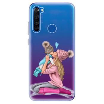 Odolné silikonové pouzdro iSaprio - Kissing Mom - Blond and Boy - Xiaomi Redmi Note 8T