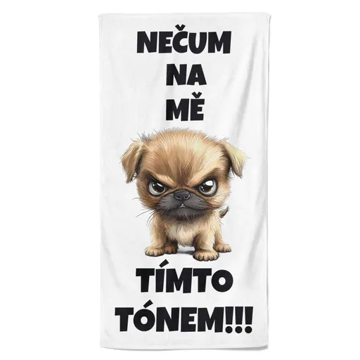 Osuška Nečum na mě – pes (Velikost osušky: 100x170cm)