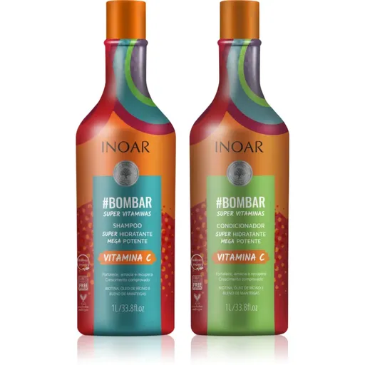 INOAR #Bombar Super Line Super Vitaminas sada na vlasy s vitamínem C 2x1000 ml