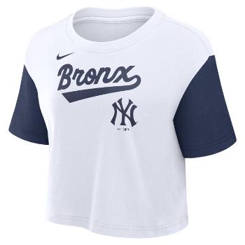 Nike MLB Script Crop Tee New York Yankees white - S