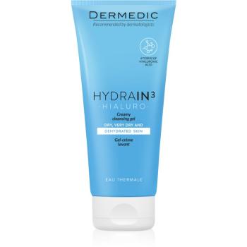 Dermedic Hydrain3 Hialuro krémový čisticí gel pro dehydratovanou suchou pleť 200 ml