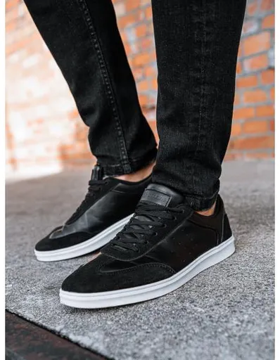 Pánské ležérní tenisky OLDSCHOOL – černé V2 OM-FOCS-0104