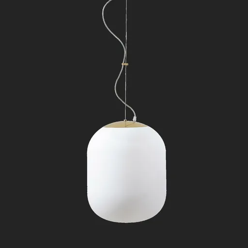 OSMONT TAN62870 TANIA L2 HP závěsné skleněné svítidlo mosaz leštěná / bílá IP40 4000 K 58W LED DALI