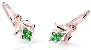 Cutie Jewellery Dětské náušnice z růžového zlata C2220-10-X-4 zelená