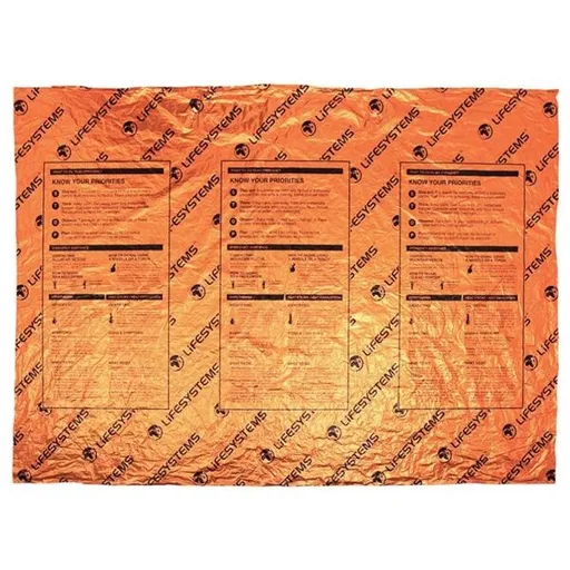 LIFESYSTEMS HEATSHIELD BLANKET - SINGLE Nouzová fólie, oranžová, velikost