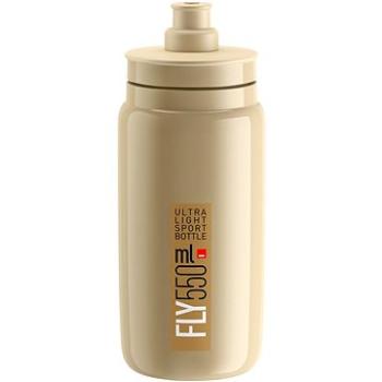 Elite Cyklistická láhev na vodu FLY BEIGE brown logo 550 ml (8020775035801)