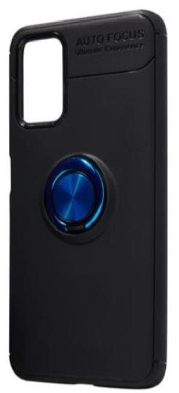 Telefon tok Spello by Epico szilikon tok gyűrűvel Samsung Galaxy A22 5G készülékhez - fekete/kék gyűrűvel