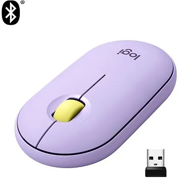 Logitech Pebble M350 Wireless Mouse, Lavender