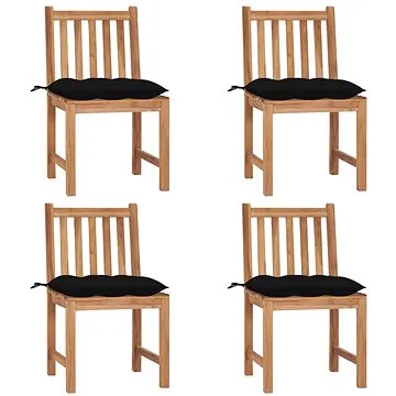 SHUMEE Židle zahradní s poduškami teak 3073110 - 4ks v balení (3073110)