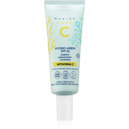 Bielenda C Marine Care Hydro-cream deeply moisturizing and protective SPF 50 hydratační a ochranný krém s vitaminem C SPF 50 40 ml
