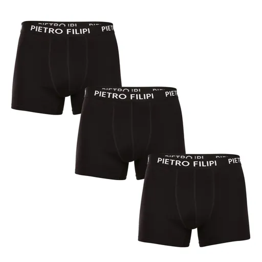 Pietro Filipi 3PACK pánské boxerky černé (3BCL002) L