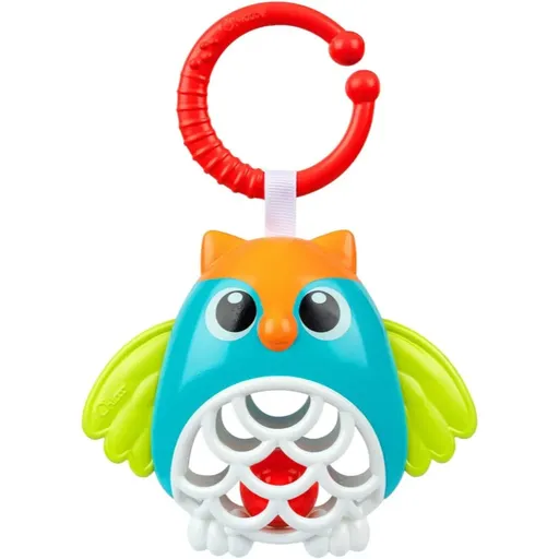 Chicco Owl Rattle kontrastní závěsná hračka s chrastítkem 1 ks