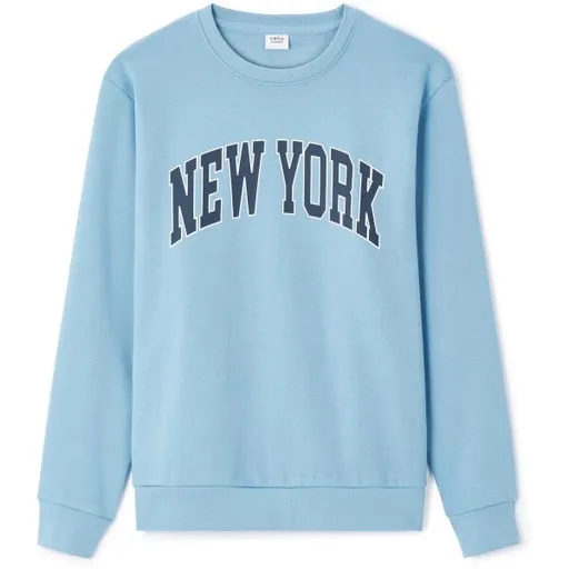 CELIO JENEWY Pánská mikina, světle modrá, velikost