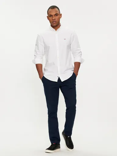 Tommy Jeans pánská bílá košile Oxford DM0DM19134 XL