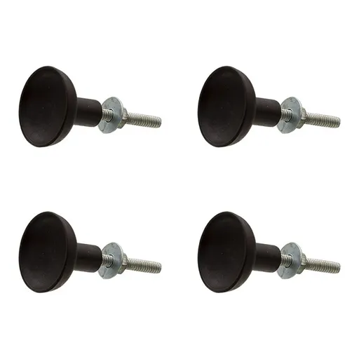 Sada 4ks černo-hnědá kovová úchytka Maura - Ø 3*2 cm 64898
