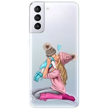 iSaprio Kissing Mom - Blond and Boy pro Samsung Galaxy S21+ (kmbloboy-TPU3-S21p)