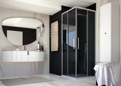 FORTE Obdélníkový sprchový kout ESSENCE A1FS 90x80  BEA12SXA1+BEA13DXA1