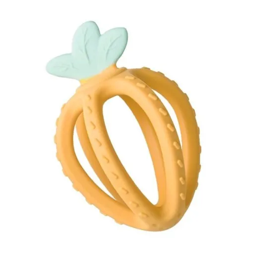 Saro Baby silikonové kousátko Fresh Fruit Mustard