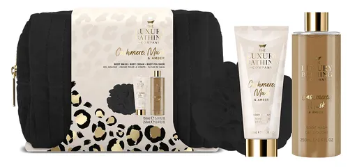 The Luxury Bathing Company Dárková sada péče o tělo v kosmetické tašce Kašmír, Mošus & Ambra 3 ks