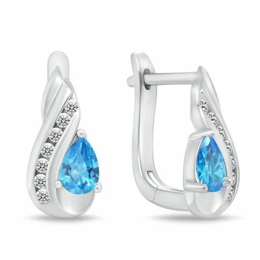 Brilio Silver Visací stříbrné náušnice s kubickými zirkony EA1195WAQ