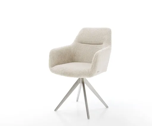 Otočná židle Pejo-Flex křížová podnož hranatá nerezová manšestr