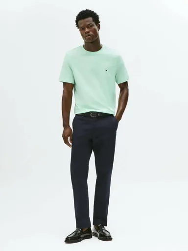 Tommy Hilfiger pánské zelenkavé tričko MW0MW39995 S