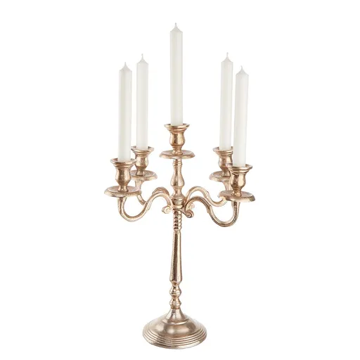 BOHEMIAN Pětiramenný svícen - zlatá