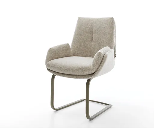 Jídelní židle Clea-Flex látka Měkký béžová jídelní židle plochý