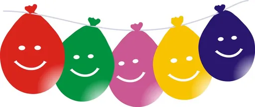 Balonky smajlík visící 5ks mix -