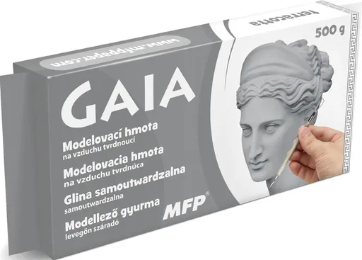 Modelovací hmota GAIA 500g šedá - -