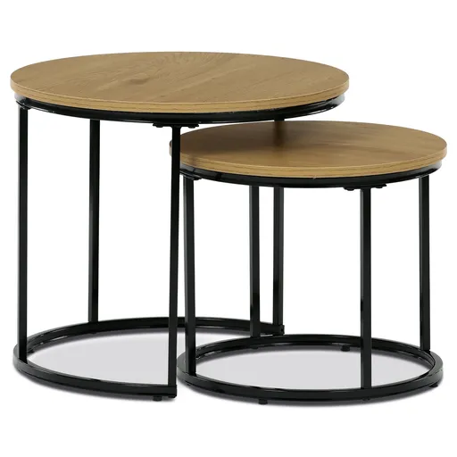 Sada odkládacích stolků, divoký dub, 2 ks