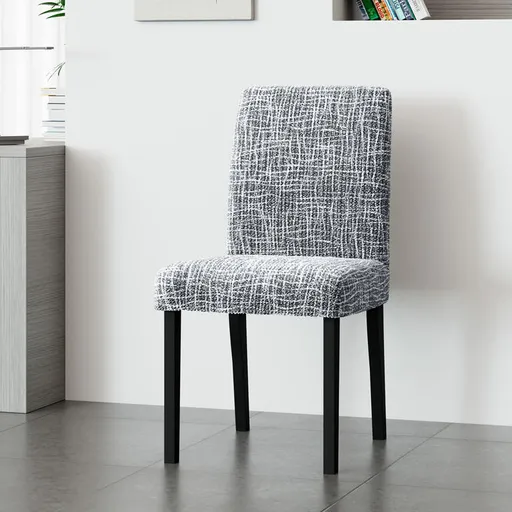 Bielastické potahy GRAFITI NOVÉ antracit židle s opěradlem 2 ks (45 x 45 x 50 cm)