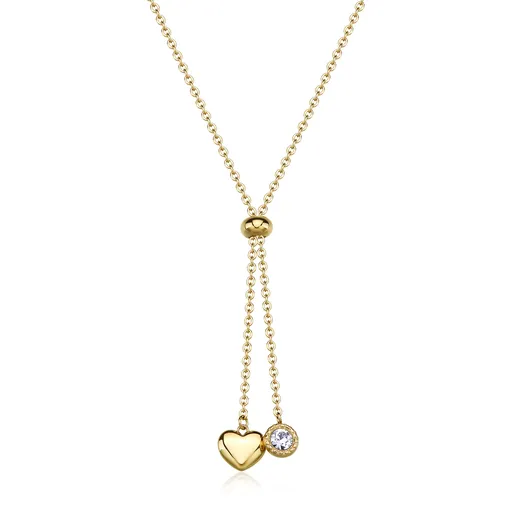 S'Agapõ Pozlacený náhrdelník s posuvným zapínáním Aurora SAR61