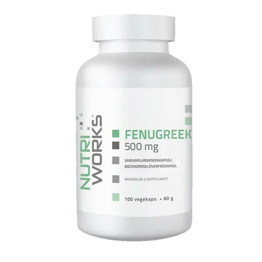 NutriWorks Fenugreek 500mg - 100 kapslí