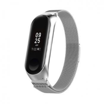 BStrap Milanese (Large) remienok na Xiaomi Mi Band 3/4, silver (SXI005C07)