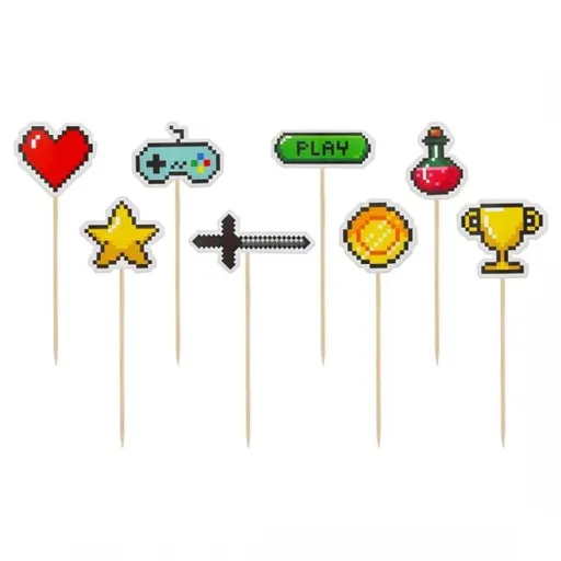 Zapichovátka do cupcaku Game on - Pixel - Minecraft - 8 ks - GoDan
