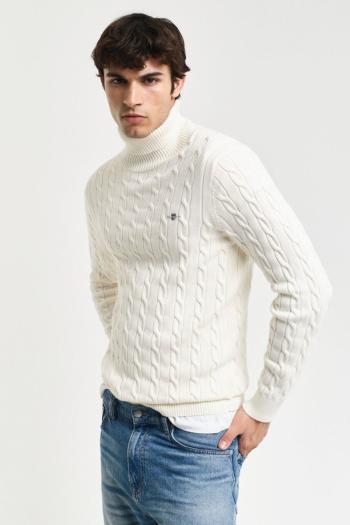 ROLÁK GANT COTTON CABLE TURTLE NECK CREAM