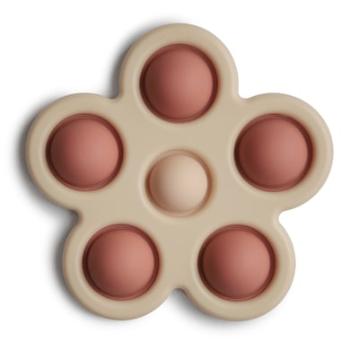 mushie Push toy Flower Rose/ Blush /Shifting Sand