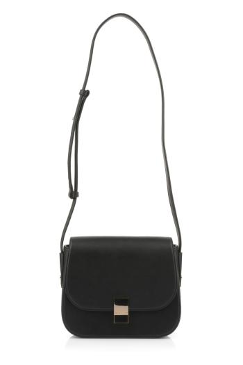 CROSSBODY GANT LEATHER SHOULDER BAG BLACK