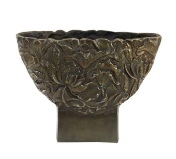 Bronzová antik kovová váza Palesa antique bronze XL - 45*14*34 cm 5818718