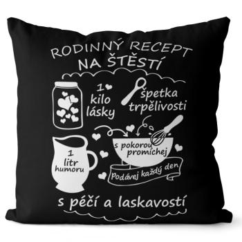 Polštář Rodinný recept (Velikost: 55 x 55 cm)