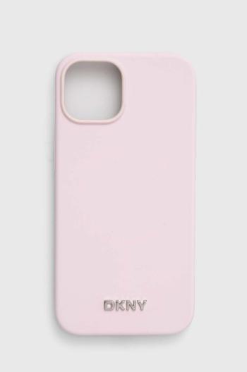 Obal na telefon Dkny iPhone 14 / 15 / 13 růžová barva, DKHMP14SSMCHLP