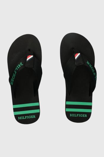 Žabky Tommy Hilfiger SPORTY BEACH SANDAL pánské, černá barva, FM0FM05020