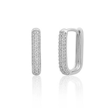Sparkling Jewels Stříbrné visací náušnice s kubickými zirkony EAS24