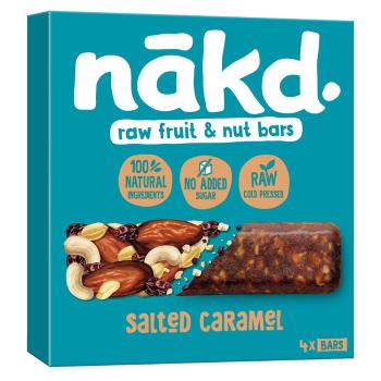 NAKD Salted caramel ovocno oriešková raw tyčinka slaný karamel 4 x 35 g