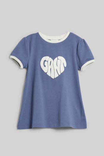 TRIČKO GANT HEART GRAPHIC A-LINE T-SHIRT WASHED BLUE