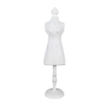 Bílá antik dřevěná dekorace figurína Mannequin - 13*11*51 cm 50768