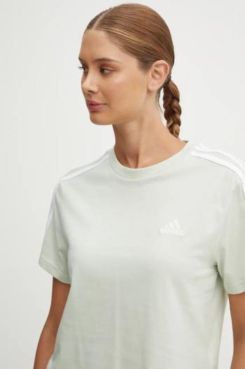 Bavlněné tričko adidas Essentials zelená barva, IY4228